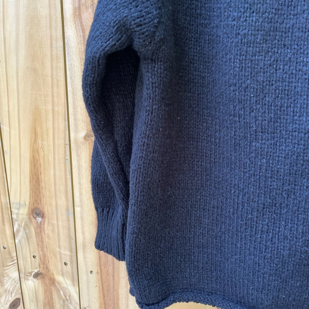 Black Oversized Women's Sweater - Picture 2 of 3